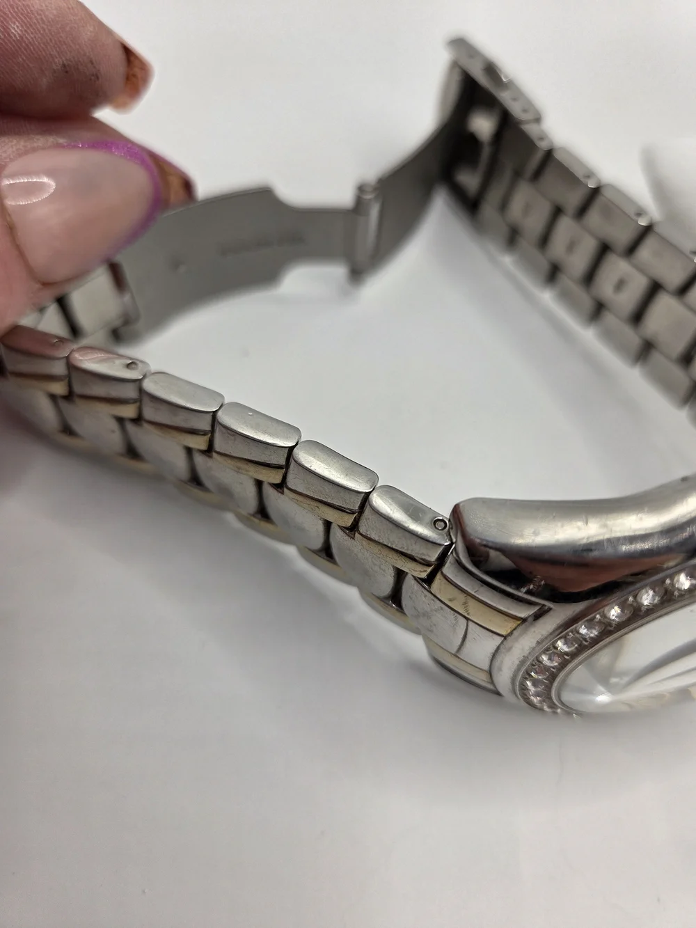 Marc Ecko Two Tone Swarovski Crystal Encore Oz Men's Bracelet Watch